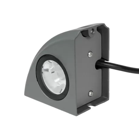 GLOBOSTAR® FLOODORA  Προβολέας Σποτ Wall Washer LED 3W 270lm 5° AC 220-240V Αδιάβροχο IP65 Θερμό Λευκό 2700K - Sanan SMD Chip - Γκρι Ανθρακί Ματ - Μ8 x Π5 x Υ8cm