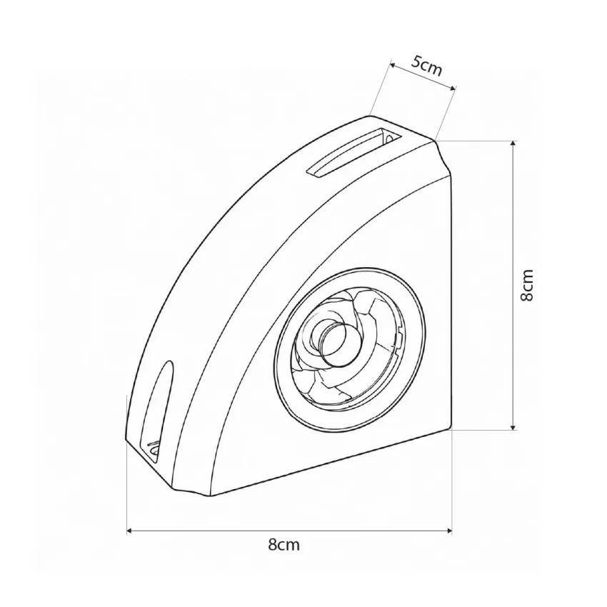 GLOBOSTAR® FLOODORA  Προβολέας Σποτ Wall Washer LED 3W 270lm 5° AC 220-240V Αδιάβροχο IP65 Θερμό Λευκό 2700K - Sanan SMD Chip - Γκρι Ανθρακί Ματ - Μ8 x Π5 x Υ8cm