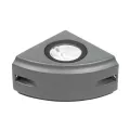 GLOBOSTAR® FLOODORA  Προβολέας Σποτ Wall Washer LED 3W 270lm 5° AC 220-240V Αδιάβροχο IP65 Θερμό Λευκό 2700K - Sanan SMD Chip - Γκρι Ανθρακί Ματ - Μ8 x Π5 x Υ8cm