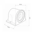 GLOBOSTAR® FLOODORA  Προβολέας Σποτ Wall Washer LED 3W 270lm 5° AC 220-240V Αδιάβροχο IP65 Θερμό Λευκό 2700K - Sanan SMD Chip - Γκρι Ανθρακί Ματ - Μ6.5 x Π5.5 x Υ5cm