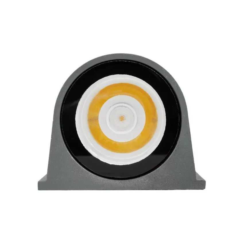 GLOBOSTAR® FLOODORA  Προβολέας Σποτ Wall Washer LED 3W 270lm 5° AC 220-240V Αδιάβροχο IP65 Θερμό Λευκό 2700K - Sanan SMD Chip - Γκρι Ανθρακί Ματ - Μ6.5 x Π5.5 x Υ5cm