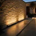 GLOBOSTAR® WASHERLUMA  Μπάρα Φωτισμού Wall Washer LED 36W 3240lm 30° AC 220-240V Αδιάβροχο IP65 Θερμό Λευκό 2700K - Sanan SMD Chip - Γκρι Ανθρακί Ματ - Μ100 x Π4 x Υ6.5cm