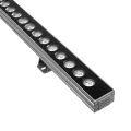 GLOBOSTAR® WASHERLUMA  Μπάρα Φωτισμού Wall Washer LED 36W 3240lm 30° AC 220-240V Αδιάβροχο IP65 Θερμό Λευκό 2700K - Sanan SMD Chip - Γκρι Ανθρακί Ματ - Μ100 x Π4 x Υ6.5cm