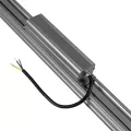 GLOBOSTAR® WASHERLUMA  Μπάρα Φωτισμού Wall Washer LED 36W 3240lm 30° AC 220-240V Αδιάβροχο IP65 Θερμό Λευκό 2700K - Sanan SMD Chip - Γκρι Ανθρακί Ματ - Μ100 x Π4 x Υ6.5cm