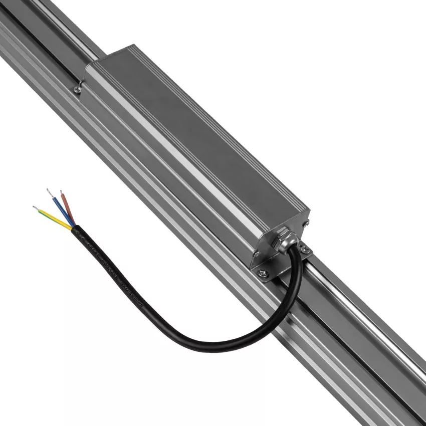 GLOBOSTAR® WASHERLUMA  Μπάρα Φωτισμού Wall Washer LED 36W 3240lm 30° AC 220-240V Αδιάβροχο IP65 Θερμό Λευκό 2700K - Sanan SMD Chip - Γκρι Ανθρακί Ματ - Μ100 x Π4 x Υ6.5cm