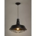 GLOBOSTAR® RAY  Vintage Κρεμαστό Φωτιστικό Οροφής με Ντουί 1 x E27 AC 220-240V IP20 - Μαύρο - Μ46 x Π46 x Υ25cm