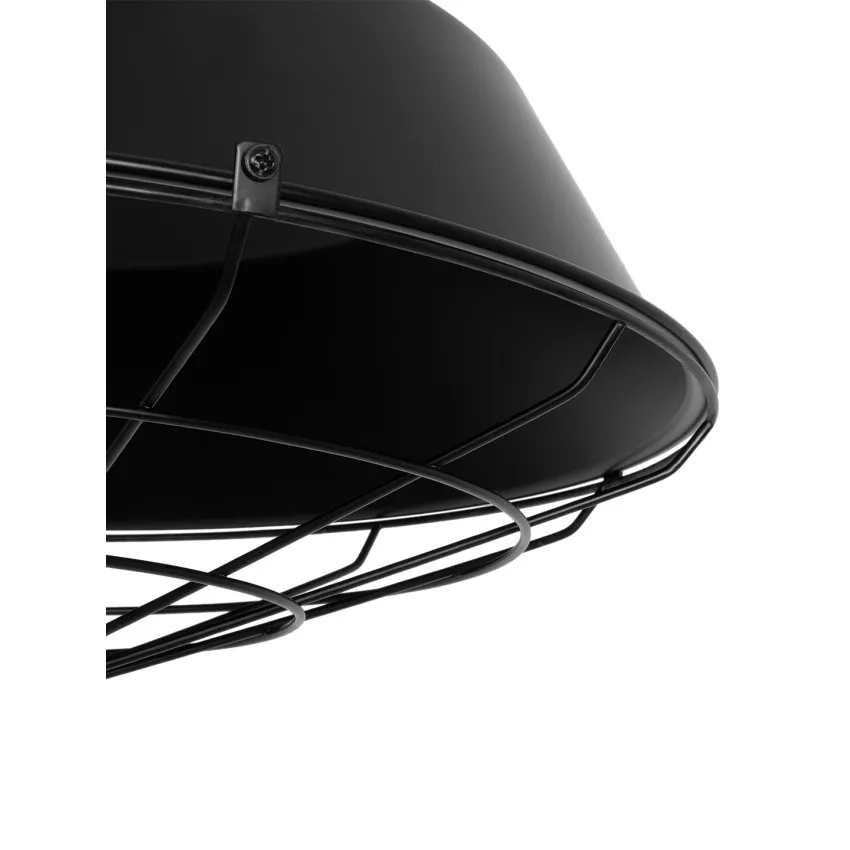 GLOBOSTAR® RAY  Vintage Κρεμαστό Φωτιστικό Οροφής με Ντουί 1 x E27 AC 220-240V IP20 - Μαύρο - Μ46 x Π46 x Υ25cm