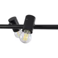 GLOBOSTAR® ALFREDA  Μοντέρνο Κρεμαστό Φωτιστικό Οροφής με Ντουί 10 x E27 AC 220-240V IP20 - Μαύρο - Μ140 x Π18 x Υ7cm