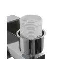 ELEGANT  Μοντέρνο Επιτοίχιο Φωτιστικό Απλίκα με LED Βραχίονα Δίφωτο 1 x E27 IP20 Μαύρο Ύφασμα με Ασημί Μέταλλο - Μ17 x Π21 x Υ43cm
