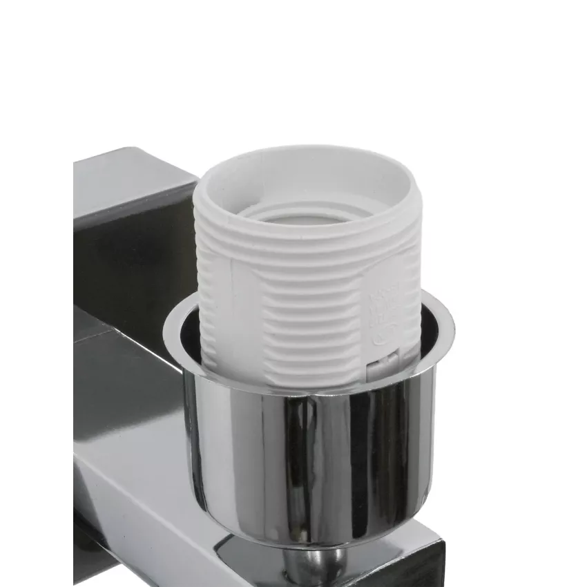 ELEGANT  Μοντέρνο Επιτοίχιο Φωτιστικό Απλίκα με LED Βραχίονα Δίφωτο 1 x E27 IP20 Μαύρο Ύφασμα με Ασημί Μέταλλο - Μ17 x Π21 x Υ43cm