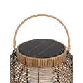 GRAMBIAN  Boho Αυτόνομο Ηλιακό Κρεμαστό/Επιτραπέζιο Φωτιστικό Πορτατίφ LED 5W 200lm 180° με Ενσωματωμένη Μπαταρία IP65 Θερμό Λευκό 3000K Μπεζ Ξύλο - Μ30 x Π30 x Υ48cm