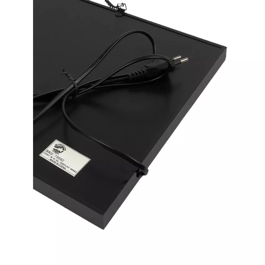 GLOBOSTAR® SIGN  Διακοσμητικό Φωτιστικό Τοίχου Ένδειξης / Σήμανσης "OPEN 24 HOURS" LED 5W 150lm 120° AC 220-240V IP20 Πολύχρωμο - Μαύρο - Μ48 x Π25 x Υ2cm