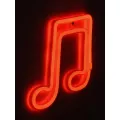 Φωτιστικό Ταμπέλα Φωτεινή Επιγραφή NEON LED Σήμανσης MUSIC NOTE 5W με Καλώδιο Τροφοδοσίας USB - Μπαταρίας 3xAAA (Δεν Περιλαμβάνονται) - Κόκκινο