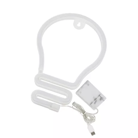 Φωτιστικό Ταμπέλα Φωτεινή Επιγραφή NEON LED Σήμανσης LAMP 5W με Καλώδιο Τροφοδοσίας USB - Μπαταρίας 3xAAA (Δεν Περιλαμβάνονται) - Ψυχρό Λευκό 6000K