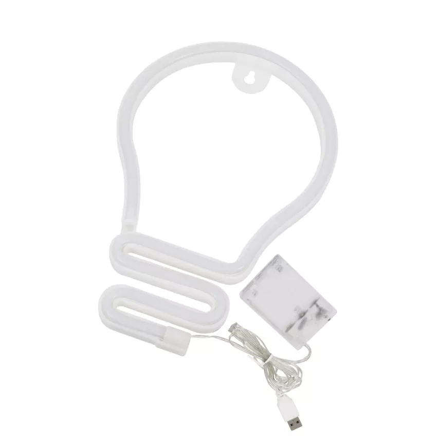 Φωτιστικό Ταμπέλα Φωτεινή Επιγραφή NEON LED Σήμανσης LAMP 5W με Καλώδιο Τροφοδοσίας USB - Μπαταρίας 3xAAA (Δεν Περιλαμβάνονται) - Ψυχρό Λευκό 6000K