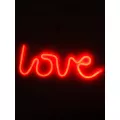 Φωτιστικό Ταμπέλα Φωτεινή Επιγραφή NEON LED Σήμανσης LOVE 5W με Καλώδιο Τροφοδοσίας USB - Μπαταρίας 3xAAA (Δεν Περιλαμβάνονται) - Κόκκινο