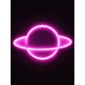 Φωτιστικό Ταμπέλα Φωτεινή Επιγραφή NEON LED Σήμανσης PLANET SATURN 5W με Καλώδιο Τροφοδοσίας USB - Μπαταρίας 3xAAA (Δεν Περιλαμβάνονται) - Ροζ