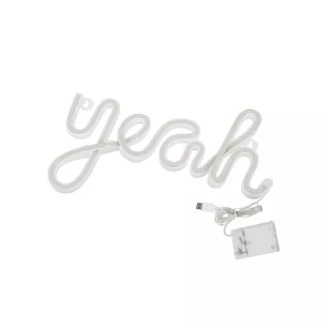 Φωτιστικό Ταμπέλα Φωτεινή Επιγραφή NEON LED Σήμανσης YEAH 5W με Καλώδιο Τροφοδοσίας USB - Μπαταρίας 3xAAA (Δεν Περιλαμβάνονται) - Κόκκινο