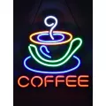 Φωτιστικό Ταμπέλα Φωτεινή Επιγραφή NEON LED Σήμανσης COFFEE 30W AC 230V με Διακόπτη On/Off Λευκό - Γαλάζιο - Κίτρινο - Πράσινο - Κόκκινο