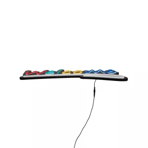 Φωτιστικό Ταμπέλα Φωτεινή Επιγραφή NEON LED Σήμανσης Animated WELCOME 30W AC 230V με Διακόπτη On/Off και Ασύρματο Χειριστήριο IR Κόκκινο - Πράσινο - Κίτρινο - Μπλε - Λευκό