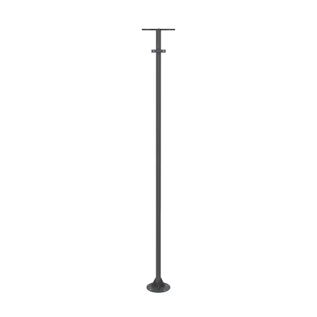 GLOBOSTAR® HELIOS-280  Μεταλλικός Γαλβανισμένος Στύλος Φωτισμού για Φωτοβολταϊκό Προβολέα Εξωτερικού Χώρου - RAL 7016 Γκρι Ανθρακί - Μ35 × Π25 × Υ280cm