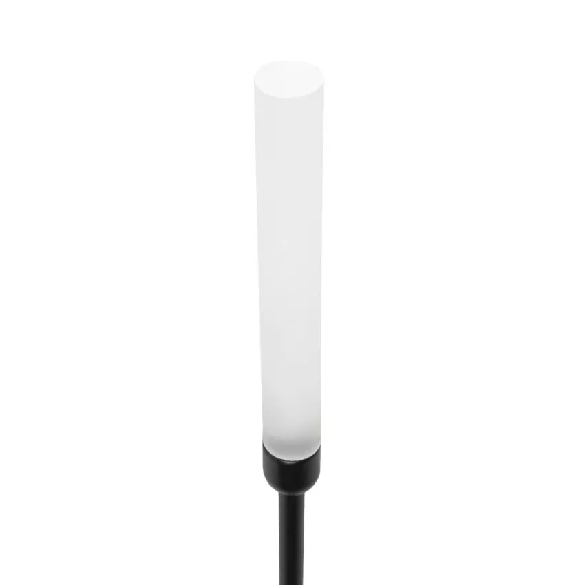 GLOBOSTAR® REED  Φωτιστικό Κολωνάκι Κήπου με Καρφωτή Βάση LED 2W 180lm 360° DC 24V Αδιάβροχο IP65 Θερμό Λευκό 2700K - Sanan SMD Chip - Μαύρο Ματ - Μ2 x Π2 x Υ100cm
