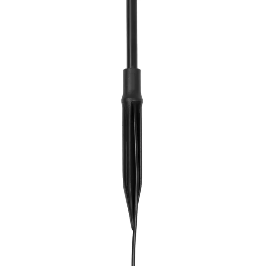 GLOBOSTAR® REED  Φωτιστικό Κολωνάκι Κήπου με Καρφωτή Βάση LED 2W 180lm 360° DC 24V Αδιάβροχο IP65 Θερμό Λευκό 2700K - Sanan SMD Chip - Μαύρο Ματ - Μ2 x Π2 x Υ100cm