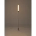 GLOBOSTAR® REED  Φωτιστικό Κολωνάκι Κήπου με Καρφωτή Βάση LED 2W 180lm 360° DC 24V Αδιάβροχο IP65 Θερμό Λευκό 2700K - Sanan SMD Chip - Μαύρο Ματ - Μ2 x Π2 x Υ80cm