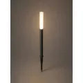 GLOBOSTAR® REED  Φωτιστικό Κολωνάκι Κήπου με Καρφωτή Βάση LED 5W 450lm 360° DC 24V Αδιάβροχο IP65 Θερμό Λευκό 2700K - Sanan SMD Chip - Μαύρο Ματ - Μ3 x Π3 x Υ65cm