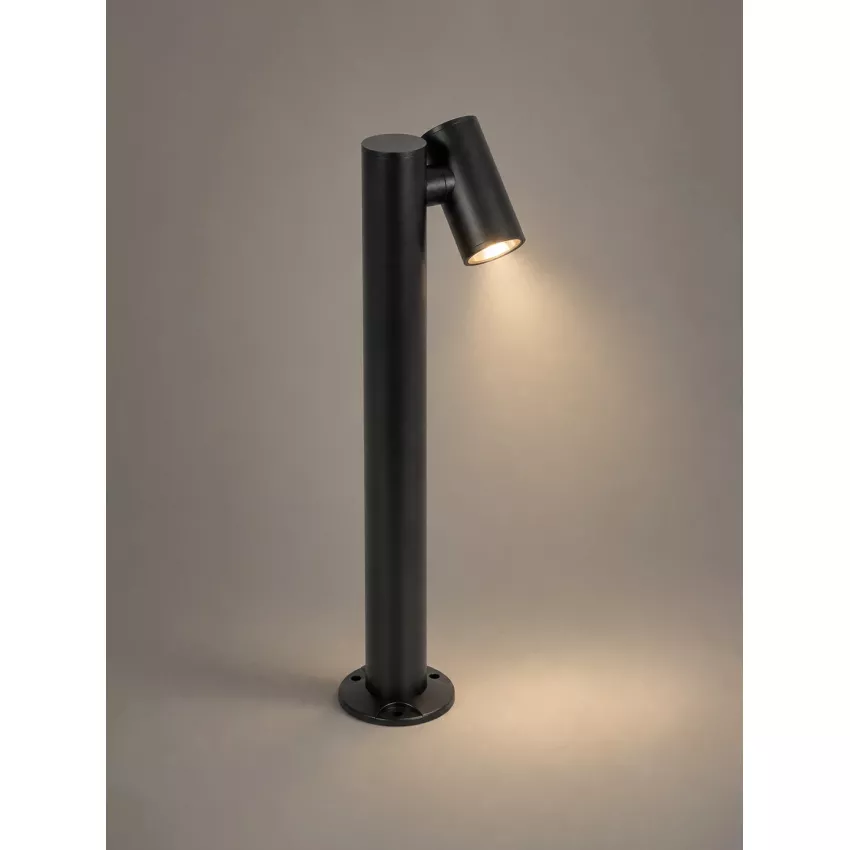 GLOBOSTAR® STEM  Φωτιστικό Κολωνάκι Κήπου LED 12W 1080lm 60° AC 220-240V Αδιάβροχο IP65 Θερμό Λευκό 2700K - Sanan SMD Chip - Μαύρο Ματ - Μ12 x Π18 x Υ60cm