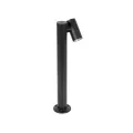 GLOBOSTAR® STEM  Φωτιστικό Κολωνάκι Κήπου LED 12W 1080lm 60° AC 220-240V Αδιάβροχο IP65 Θερμό Λευκό 2700K - Sanan SMD Chip - Μαύρο Ματ - Μ12 x Π18 x Υ60cm