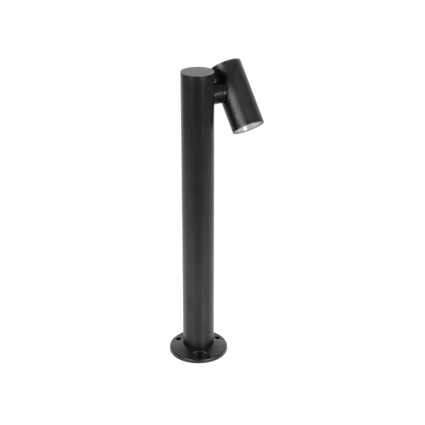 GLOBOSTAR® STEM  Φωτιστικό Κολωνάκι Κήπου LED 12W 1080lm 60° AC 220-240V Αδιάβροχο IP65 Θερμό Λευκό 2700K - Sanan SMD Chip - Μαύρο Ματ - Μ12 x Π18 x Υ60cm