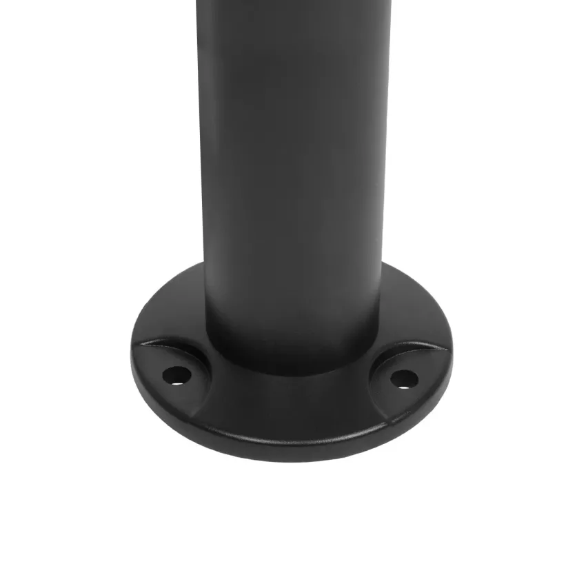 GLOBOSTAR® STEM  Φωτιστικό Κολωνάκι Κήπου LED 12W 1080lm 60° AC 220-240V Αδιάβροχο IP65 Θερμό Λευκό 2700K - Sanan SMD Chip - Μαύρο Ματ - Μ12 x Π18 x Υ60cm