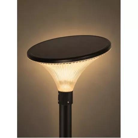 GLOBOSTAR® TOPIS  Φωτιστικό Κεφαλής Post Top Πλατείας/Πάρκου/Κήπου LED 50W 4500lm 360° AC 220-240V Αδιάβροχο IP65 Θερμό Λευκό 2700K - Sanan SMD Chip - Μαύρο Ματ - Μ50 x Π50 x Υ39cm