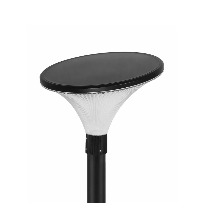 GLOBOSTAR® TOPIS  Φωτιστικό Κεφαλής Post Top Πλατείας/Πάρκου/Κήπου LED 50W 4500lm 360° AC 220-240V Αδιάβροχο IP65 Θερμό Λευκό 2700K - Sanan SMD Chip - Μαύρο Ματ - Μ50 x Π50 x Υ39cm