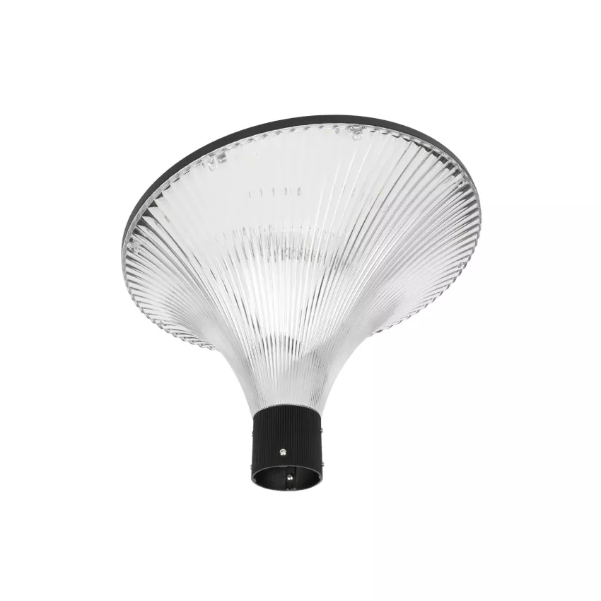 GLOBOSTAR® TOPIS  Φωτιστικό Κεφαλής Post Top Πλατείας/Πάρκου/Κήπου LED 50W 4500lm 360° AC 220-240V Αδιάβροχο IP65 Θερμό Λευκό 2700K - Sanan SMD Chip - Μαύρο Ματ - Μ50 x Π50 x Υ39cm