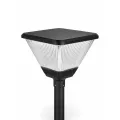 GLOBOSTAR® TOPIS  Φωτιστικό Κεφαλής Post Top Πλατείας/Πάρκου/Κήπου LED 50W 4500lm 360° AC 220-240V Αδιάβροχο IP65 Θερμό Λευκό 2700K - Sanan SMD Chip - Μαύρο Ματ - Μ45 x Π45 x Υ40cm