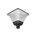 GLOBOSTAR® TOPIS  Φωτιστικό Κεφαλής Post Top Πλατείας/Πάρκου/Κήπου LED 50W 4500lm 360° AC 220-240V Αδιάβροχο IP65 Θερμό Λευκό 2700K - Sanan SMD Chip - Μαύρο Ματ - Μ45 x Π45 x Υ40cm