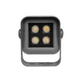 GLOBOSTAR® FLOODVIRA  Προβολέας Σποτ Wall Washer LED 8W 720lm 24° AC 220-240V Αδιάβροχο IP65 Θερμό Λευκό 2700K - Sanan SMD Chip - Γκρι Ανθρακί Ματ - Μ11 x Π9 x Υ15cm