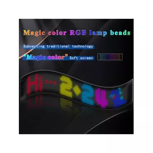 GLOBOSTAR® MATRIX  Εύκαμπτη Κυλιόμενη Ψηφιακή Επιγραφή 59.5x12cm P6 96x16 Pixel LED 10W DC 5V 2A με USB 2.0 Αδιάβροχο IP65 Πολύχρωμο RGB - Bluetooth Control μέσω iPIXEL APP - Μ59.5 x Π0.2 x Υ12cm