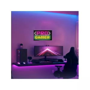 GLOBOSTAR® MATRIX  Κυλιόμενη Ψηφιακή Επιγραφή / Κορνίζα 33x20cm P4.5 64x32 Pixel LED 10W AC 220-240V Αδιάβροχο IP65 Πολύχρωμο RGB - Bluetooth Control μέσω iPIXEL APP - Μ34.5 x Π0.4 x Υ20cm