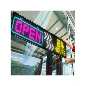 GLOBOSTAR® MATRIX  Εύκαμπτη Κυλιόμενη Ψηφιακή Επιγραφή 93x20cm P4.5 192x32 Pixel LED 20W AC 220-240V Αδιάβροχο IP65 Πολύχρωμο RGB - Bluetooth Control μέσω iPIXEL APP - Μ93 x Π0.4 x Υ20cm