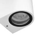 kelvo® MURANO  Φωτιστικό Τοίχου / Απλίκα για 2 Λάμπες MR16 με Ντουί GU10 AC 220-240V Αδιάβροχο IP65 - Λευκό Ματ - Μ8 x Π8 x Υ15cm