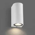 kelvo® MURANO  Φωτιστικό Τοίχου / Απλίκα για 2 Λάμπες MR16 με Ντουί GU10 AC 220-240V Αδιάβροχο IP65 - Λευκό Ματ - Μ8 x Π8 x Υ15cm