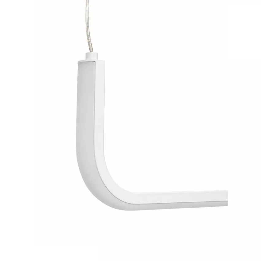 kelvo® LINARIA  Κρεμαστό Φωτιστικό Οροφής LED 36W 3600lm 180° AC 220-240V IP20 Ρυθμιζόμενο Λευκό CCT με Χειριστήριο από 2700K έως 6000K Dimmable - Lumileds SMD Chip - Λευκό Ματ - Μ120 x Π2 x Υ12cm
