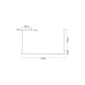 kelvo® LINARIA  Κρεμαστό Φωτιστικό Οροφής LED 36W 3600lm 180° AC 220-240V IP20 Ρυθμιζόμενο Λευκό CCT με Χειριστήριο από 2700K έως 6000K Dimmable - Lumileds SMD Chip - Λευκό Ματ - Μ120 x Π2 x Υ12cm