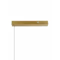 kelvo® LINARIA  Κρεμαστό Φωτιστικό Οροφής LED 36W 3600lm 180° AC 220-240V IP20 Ρυθμιζόμενο Λευκό CCT με Χειριστήριο από 2700K έως 6000K Dimmable - Lumileds SMD Chip - Χρυσό Πλατίνα - Μ120 x Π2 x Υ10cm