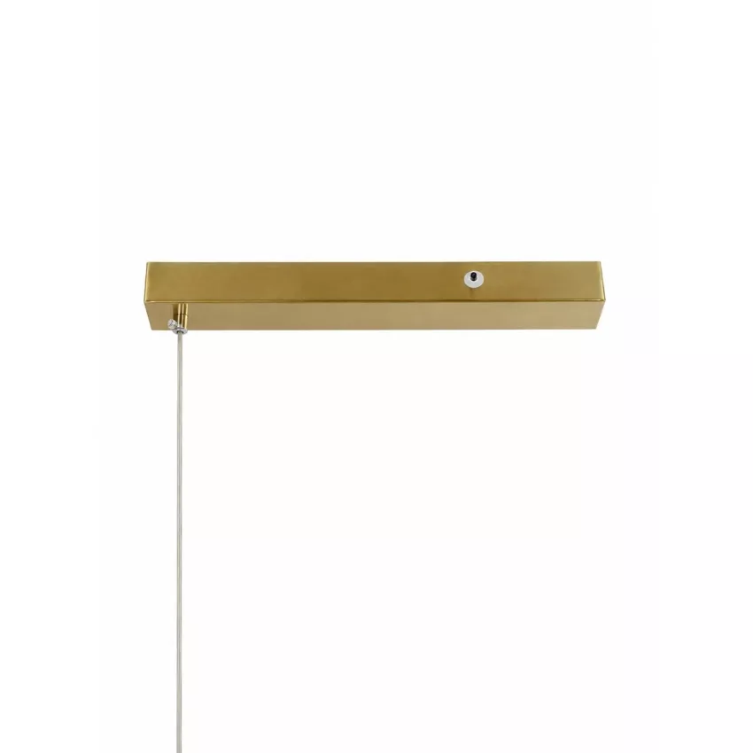 kelvo® LINARIA  Κρεμαστό Φωτιστικό Οροφής LED 36W 3600lm 180° AC 220-240V IP20 Ρυθμιζόμενο Λευκό CCT με Χειριστήριο από 2700K έως 6000K Dimmable - Lumileds SMD Chip - Χρυσό Πλατίνα - Μ120 x Π2 x Υ10cm