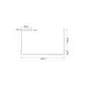 kelvo® LINARIA  Κρεμαστό Φωτιστικό Οροφής LED 36W 3600lm 180° AC 220-240V IP20 Ρυθμιζόμενο Λευκό CCT με Χειριστήριο από 2700K έως 6000K Dimmable - Lumileds SMD Chip - Χρυσό Πλατίνα - Μ120 x Π2 x Υ10cm