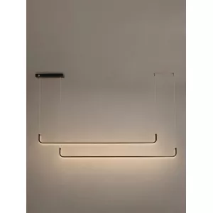 kelvo® LINARIA  Κρεμαστό Φωτιστικό Οροφής LED 72W 7200lm 180° AC 220-240V IP20 Ρυθμιζόμενο Λευκό CCT με Χειριστήριο από 2700K έως 6000K Dimmable - Lumileds SMD Chip - Μαύρο Ματ - Μ130 x Π4 x Υ25cm
